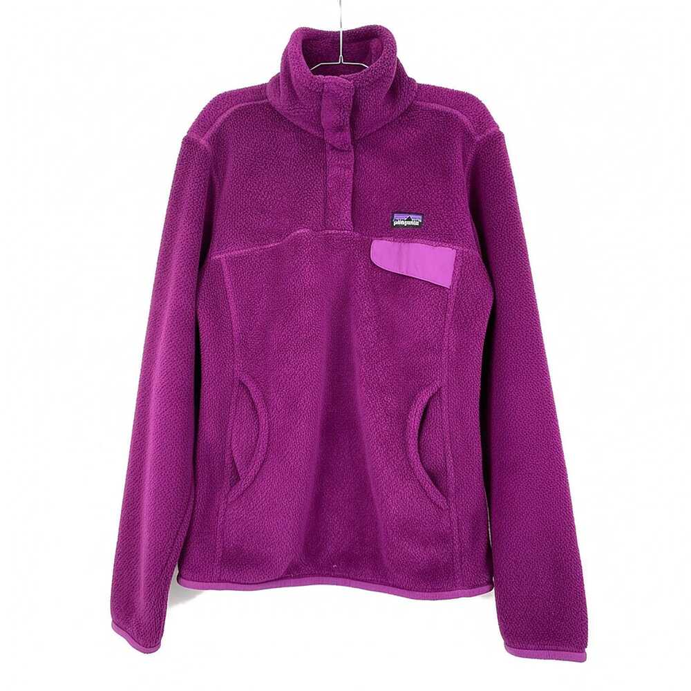 Patagonia Purple Half Button Up Sweater | XS Regular | Polyester Knit